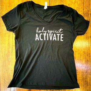 Holy Spirit Activate Women’s V-neck XXL Short Sleeve Shirt